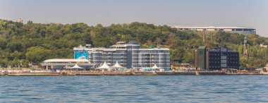 Odessa, Ukrayna - 08.28.2018. Odessa, Ukrayna, Langeron Beach'te bir güneşli yaz gün
