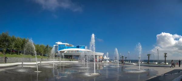 Odessa Ucrânia 2018 Odessa Dolphinarium Fora Vista Panorâmica Dia Ensolarado — Fotografia de Stock