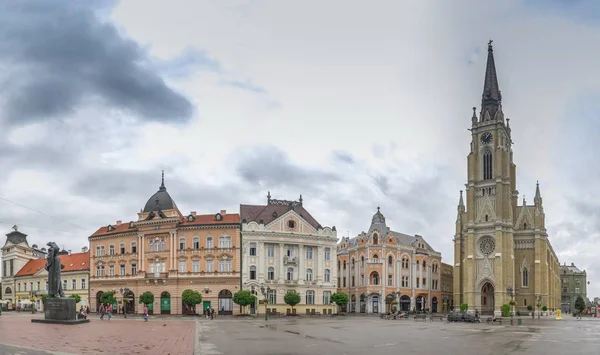 Novi Sad Serbia 2018 Panoramablick Auf Den Hauptplatz Novi Sad — Stockfoto