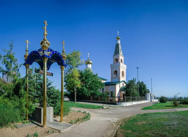 Očakov Ukrajina 2018 Katedrála Mikuláše Očakově Přímořské Město Provincii Odessa — Stock fotografie