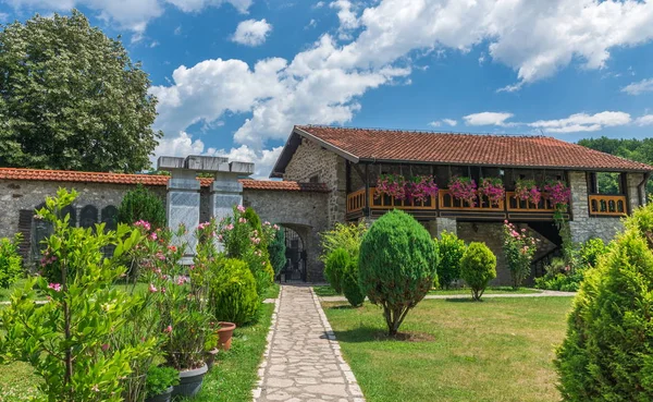 Kolasin Montenegro 2018 Orthodoxes Kloster Moraca Einer Der Beliebtesten Orte — Stockfoto