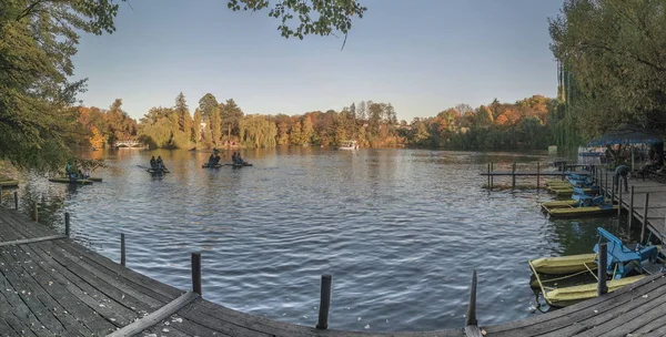 Uman Ucrânia 2018 Outono Incrível Upper Pond Sophia Park Uman — Fotografia de Stock