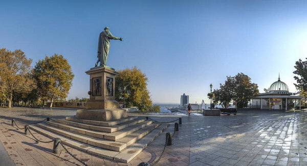 Panoramic view of Odessa seaside boulevard 
