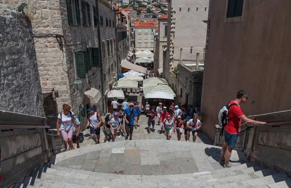 Dubrovnik Croacia 2018 Las Calles Del Casco Antiguo Dubrovnik Croacia — Foto de Stock