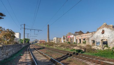 Ukrayna eski terk edilmiş endüstriyel fabrika