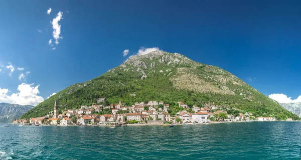 Panoramiczny widok Perast, Czarnogóra — Zdjęcie stockowe
