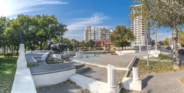 Похищение памятника Европе в Одессе — стоковое фото
