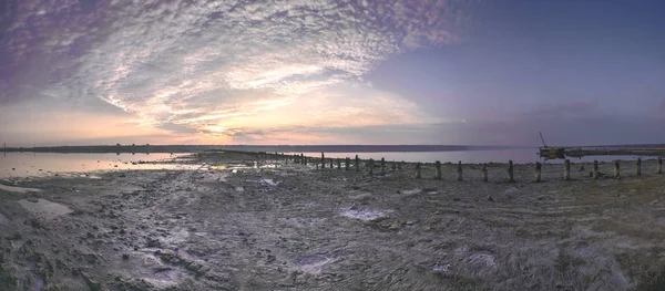 Blick auf den Salzsee bei Sonnenuntergang — Stockfoto