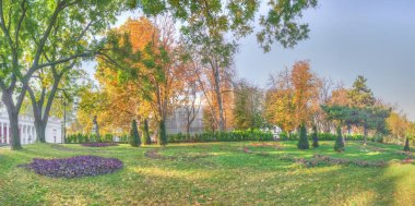 Sonbaharda Odessa'daki Primorsky Bulvarı