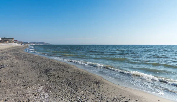 Playa desierta en Koblevo, Ucrania — Foto de Stock