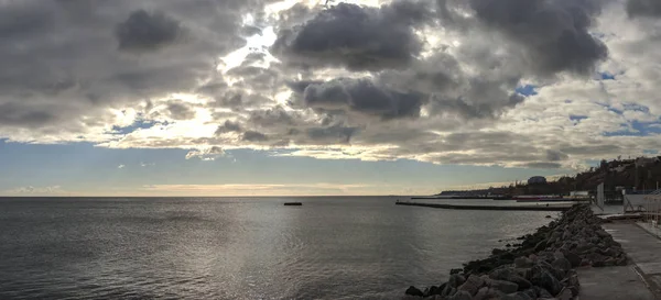 Pantai Odessa di musim dingin, Ukraina — Stok Foto