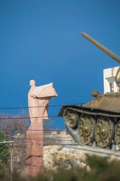 Tiraspol, Moldova'da Vladimir Lenin Anıtı — Stok fotoğraf