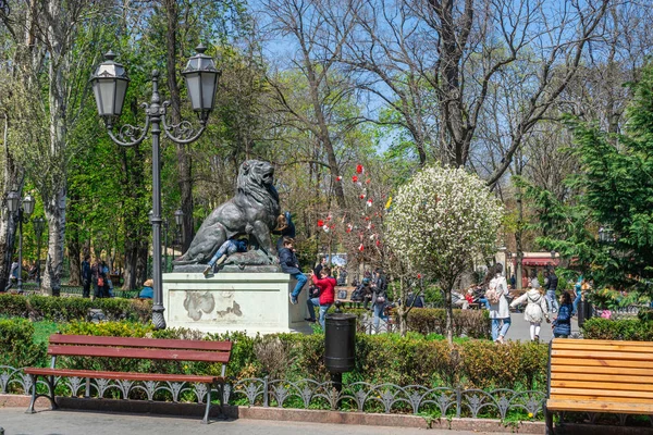Jardin de la ville d'Odessa au printemps — Photo