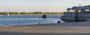Kherson, Ukrayna'da Dinyeper Nehri manzarası