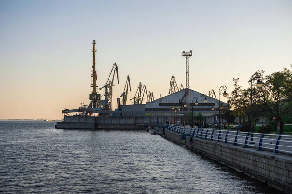 Vista do porto de Kherson — Fotografia de Stock