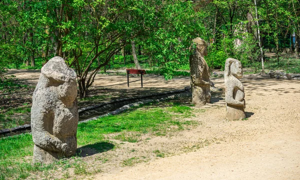 Antiguas esculturas de piedra en la reserva Askania Nova —  Fotos de Stock