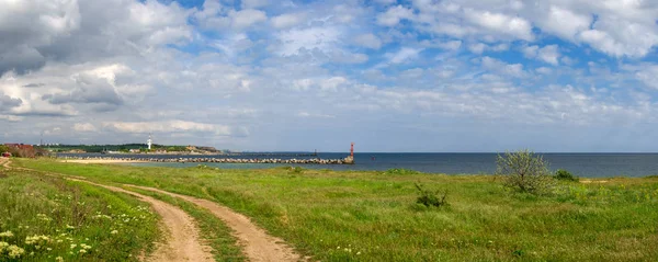 Ufer des Schwarzen Meeres in der Region Odessa in der Ukraine — Stockfoto