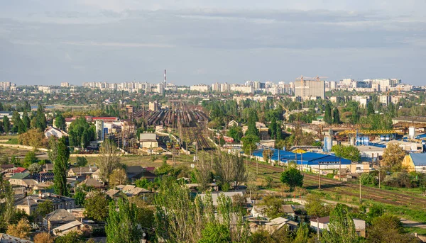Bovenaanzicht van de industriële zone van Odessa, Oekraïne — Stockfoto