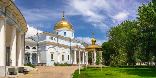 Izmail, Ukraine 06.07.2020. Holy Pokrovsky Cathedral in Izmail, Ukraine, on a sunny summer day