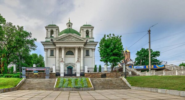 Bila Tserkva, Ukraine 06.20.2020. Church of St Ivan the Baptist in the city of Bila Tserkva, Ukraine, on a cloudy summer day