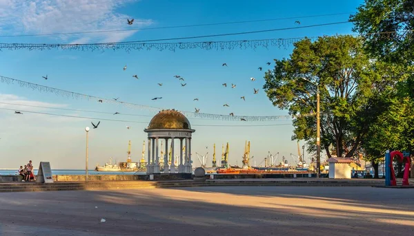 Berdyansk Ukraine 2020 Embankment Mer Azov Berdyansk Ukraine Tôt Matin — Photo