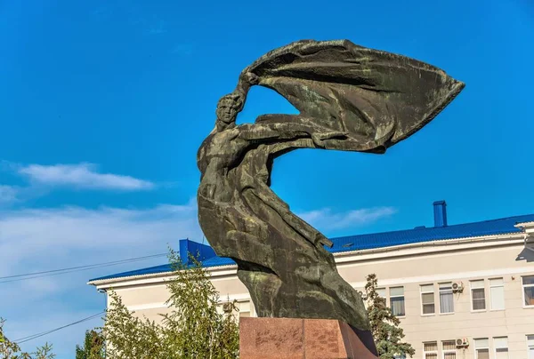 Бердянск Украина 2020 Памятник Борцам Свободу Бердянске Украина Летним Утром — стоковое фото
