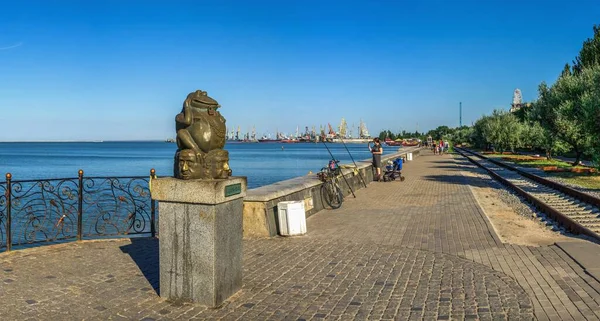 Berdjansk Ukraine 2020 Das Asowsche Meer Berdjansk Ukraine Einem Sonnigen — Stockfoto