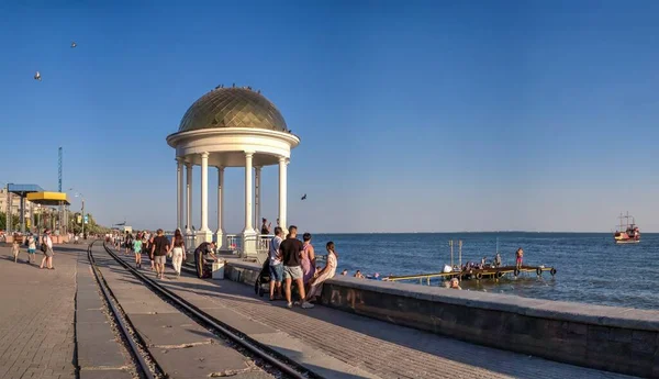 Berdyansk Ucraina 2020 Imbarco Del Mar Azov Berdyansk Ucraina Una — Foto Stock