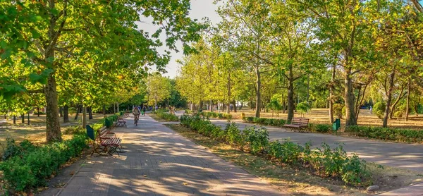 Chernomorsk Ucrânia 2020 Litoral Yuonost Parque Avenida Cidade Chernomorsk Uma — Fotografia de Stock