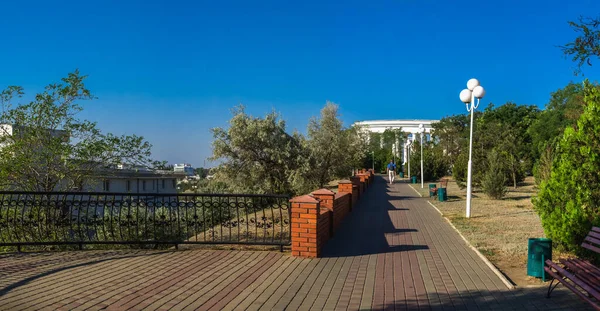 Chernomorsk Ukraine 2020 Seaside Yuonost Park Boulevard Chernomorsk City Sunny — Stock Photo, Image