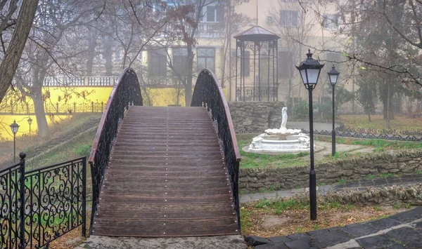 Odessa Ukraine 2019 Old Town Corner Odessa Ukraine Foggy Autumn — Stock Photo, Image