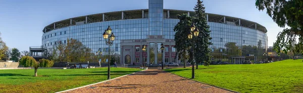 Odessa Ukrajina 2019 Chernomorets Fotbalový Klub Stadion Oděse Ukrajina Slunečného — Stock fotografie