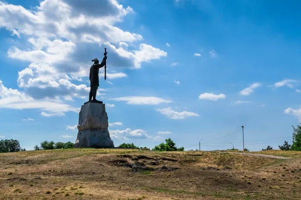 Zaporozhye Oekraïne 2020 Monument Voor Svjatoslav Igorevitsj Het Voznesenovski Park — Stockfoto