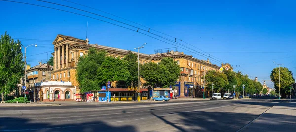 Zaporozhye Ukraina 2020 Cathedral Soborny Avenue Zaporozhye Ukraina Solrik Sommermorgen – stockfoto