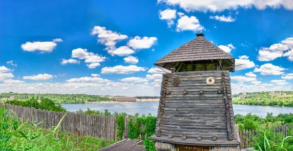 Zaporozhye Ukraine 2020 Fortification Watchtower National Reserve Khortytsia Zaporozhye Ukraine — Stock Photo, Image