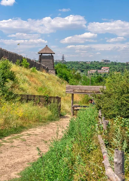 Zaporozhye Ukrayna 2020 Dış Duvarlar Ahşap Çitler Ukrayna Nın Zaporozhye — Stok fotoğraf