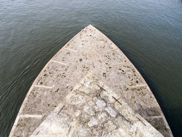 Ratisbona Germania Separatore Acqua Sul Ponte Sul Danubio — Foto Stock