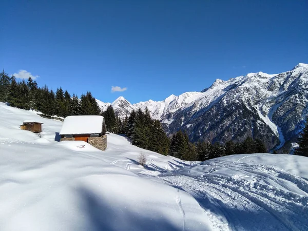 Blenio Schweiz Utsikt Över Skidområdet Lepontine Alperna — Stockfoto