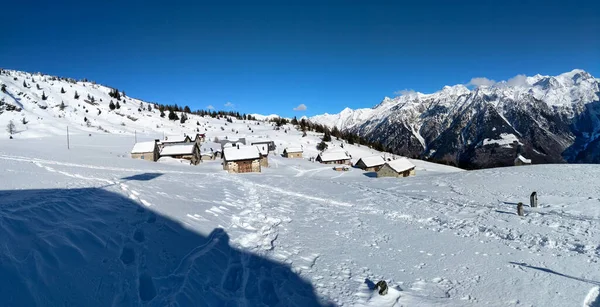 Blenio Schweiz Utsikt Över Skidområdet Lepontine Alperna — Stockfoto