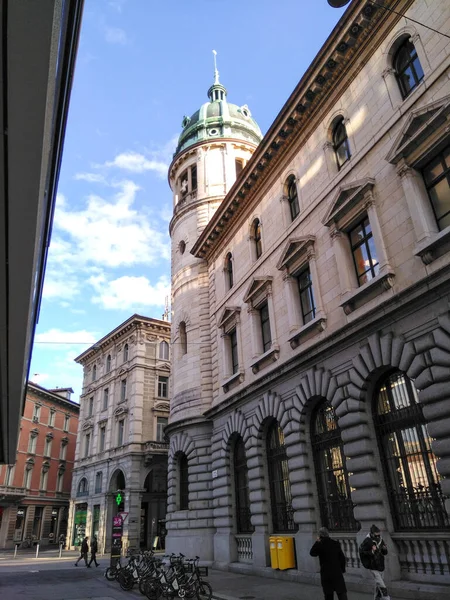 Lugano Schweiz Stadtstraßen Und Historische Gebäude — Stockfoto