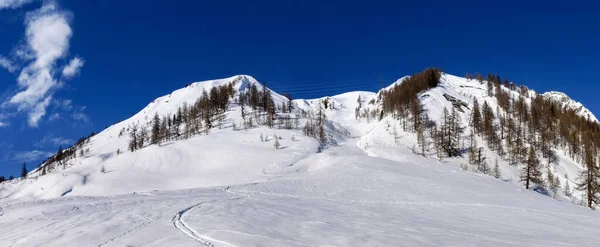 Valle Bedretto Sviçre Vadinin Karlı Kış Manzarası — Stok fotoğraf