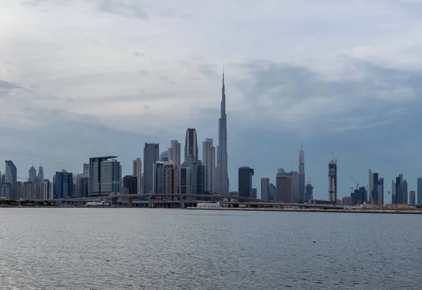 Vista Para Orla Marítima Burj Khalifa Torre Mais Alta Mundo — Fotografia de Stock