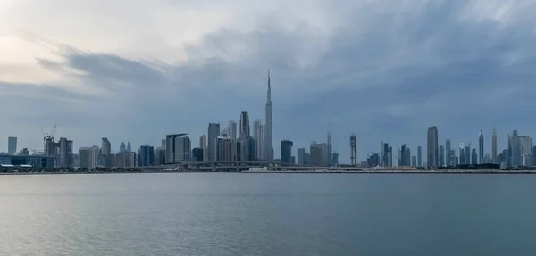 Vista Frente Mar Burj Khalifa World Tallest Tower Una Vista — Foto de Stock