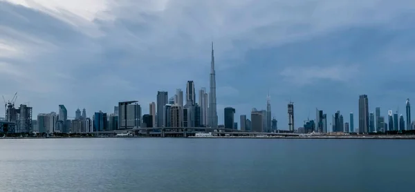 Waterfront View Burj Khalifa World Tallest Tower View Dubai Creek — Stock Photo, Image