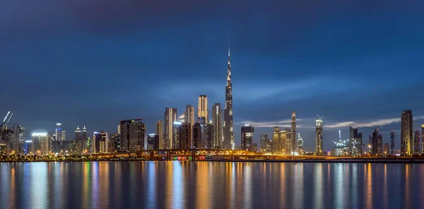 Waterfront View Burj Khalifa World Tallest Tower View Dubai Creek — Stock Photo, Image