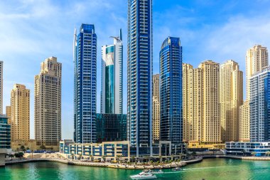 Dubai Marina Rıhtımı Gökdeleni, Dubai Marina, Birleşik Arap Emirlikleri 'ndeki Residential and Business Skyline