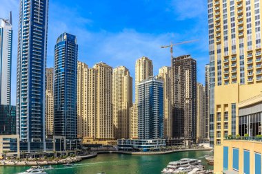 Dubai Marina Rıhtımı Gökdeleni, Dubai Marina, Birleşik Arap Emirlikleri 'ndeki Residential and Business Skyline