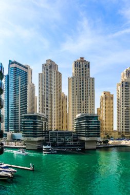 Dubai Marina Rıhtımı Gökdeleni, Dubai Marina, Birleşik Arap Emirlikleri 'ndeki Residential and Business Skyline