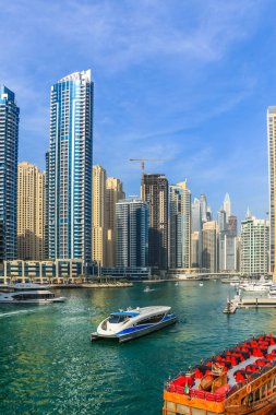 Dubai Marina Rıhtımı Gökdeleni, Dubai Marina, Birleşik Arap Emirlikleri 'ndeki Residential and Business Skyline