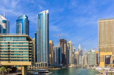Dubai Marina Rıhtımı Gökdeleni, Dubai Marina, Birleşik Arap Emirlikleri 'ndeki Residential and Business Skyline